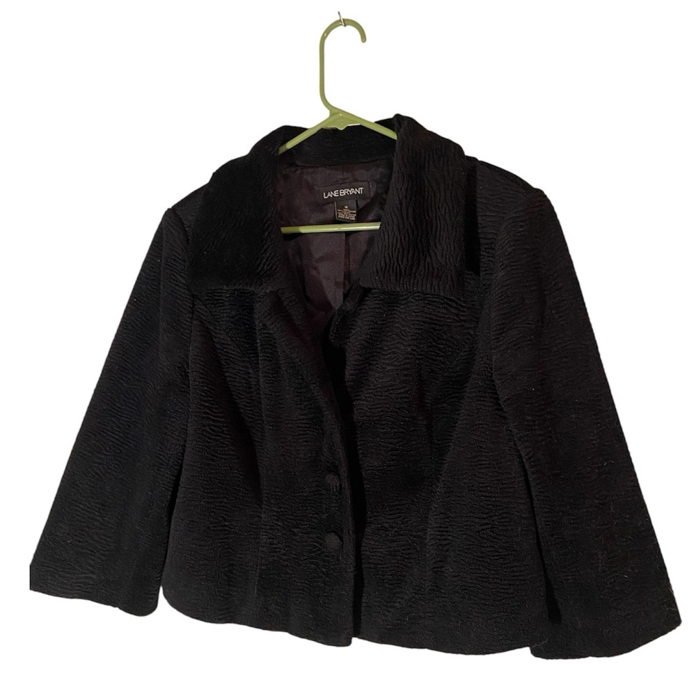 Lane Bryant Textured Black Blazer